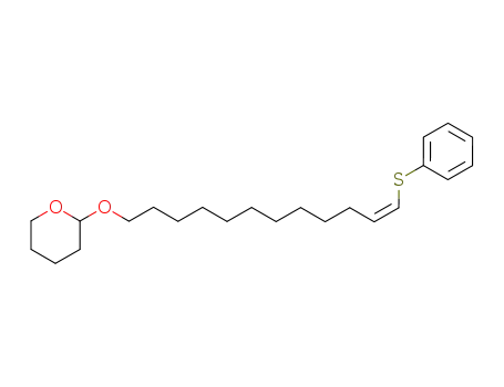 Molecular Structure of 98752-56-8 ((Z)-2-(8-phenylthiododec-11-enyloxy)tetrahydro-2H-pyran)