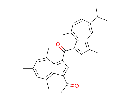Molecular Structure of 150985-82-3 (1-[3-(5-Isopropyl-3,8-dimethyl-azulene-1-carbonyl)-4,6,8-trimethyl-azulen-1-yl]-ethanone)