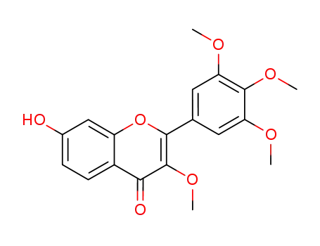 Molecular Structure of 20979-43-5 (7-hydroxy-3-methoxy-2-(3,4,5-trimethoxyphenyl)-4H-chromen-4-one)