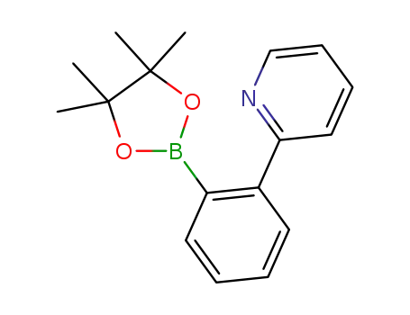 Molecular Structure of 1349171-28-3 (2-[2-(4,4,5,5-tetramethyl-1,3,2-dioxaborolan-2-yl)phenyl]pyridine)
