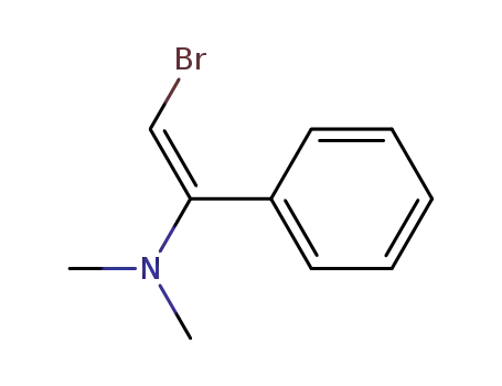 Molecular Structure of 85429-30-7 (((E)-2-Bromo-1-phenyl-vinyl)-dimethyl-amine)