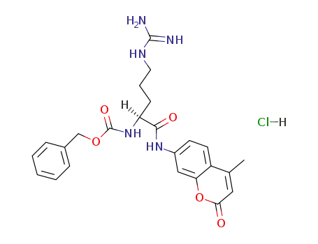 Benzyl (S)-(4-(amidinoamino)-1-(((4-methyl-2-oxo-2H-1-benzopyran-7-yl)amino)carbonyl)butyl)carbamate monohydrochloride