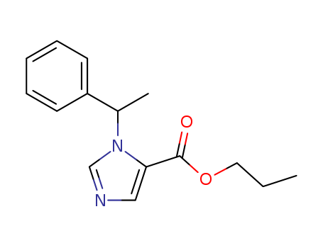 7036-58-0,propoxate,DL-1-<1-Phenyl-aethyl>-imidazol-5-carbonsaeure-propylester;propyl 1-(1-phenylethyl)-1 H-imidazole-5-carboxylate;Propoxate;Propoxate [INN];Propoxatum [INN-Latin];Propoxatum;Propoxato [INN-Spanish];Propoxato;3-(1-phenyl-ethyl)-3H-imidazole-4-carboxylic acid propyl ester;