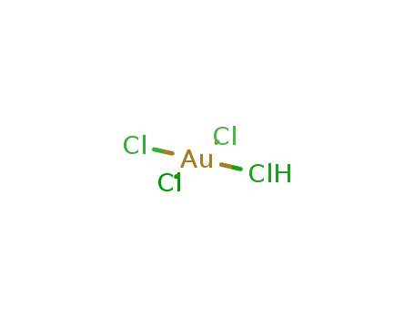 16903-35-8,Chloroauric acid,Aurate(1-),tetrachloro-, hydrogen (8CI);Aurate(1-), tetrachloro-, hydrogen, (SP-4-1)-(9CI);Auric acid (HAuCl4);Hydrogentetrachloroaurate (III);Chloroauric(III) acid (6CI);Brown gold chloride;Chlorauric acid;Chloroauric acid (HAuCl4);Chlorooauric acid(HAuCl4);Gold hydrogen chloride(AuHCl4);Hydrogen tetrachloroaurate;Hydrogen tetrachloroaurate(1-);Tetrachloroauric acid;Tetrachloroauric acid (HAuCl4);Chloroauric acid;
