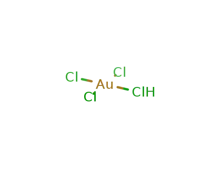 Molecular Structure of 16903-35-8 (Aurate(1-),tetrachloro-, hydrogen (1:1), (SP-4-1)-)