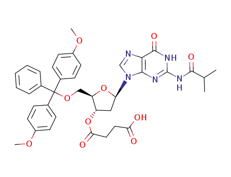 Molecular Structure of 74405-46-2 (IBU-DMT-DEOXYGUANOSINE SUCCINIC ACID)