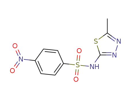 Molecular Structure of 349621-24-5 (N-(5-methyl-1,3,4-thiadiazol-2-yl)-4-nitrobenzenesulfonamide)