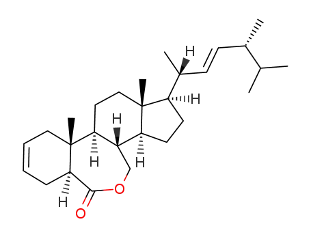 Molecular Structure of 124696-45-3 ((22E,24R)-B-Homo-7-oxa-5α-ergost-2,22-dien-6-one)