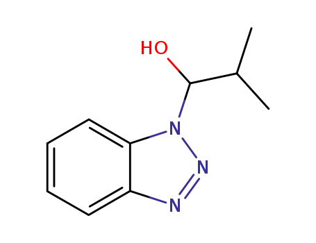 Molecular Structure of 111507-81-4 (1-Benzotriazol-1-yl-2-methyl-propan-1-ol)