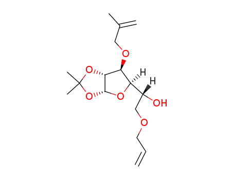 Molecular Structure of 753488-58-3 (6-O-allyl-1,2-O-isopropylidene-3-O-methallyl-α-D-glucofuranose)