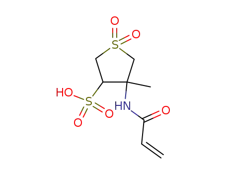 Molecular Structure of 219697-18-4 (4-acrylamido-4-methyltetrahydrothiophene-3-sulfonic acid 1,1-dioxide)