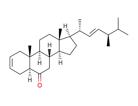 Molecular Structure of 72050-68-1 (24R-methyl-5α-cholesta-2,22-dien-6-one)