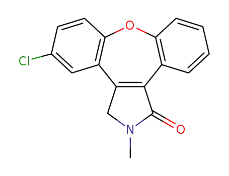 Molecular Structure of 934996-79-9 (5-Chloro-2-methyl-2,3-dihydrodibenzo[2,3:6,7]oxepino[4,5-c]pyrrole-(2H)-one)