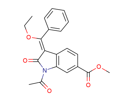 (Z)-1-acetyl-3-(ethoxy-phenyl-methylene)-2-oxo-2,3-dihydro-1H-indole-6-carboxylic acid methyl ester
