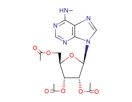 Molecular Structure of 56787-20-3 (2',3',5'-tri-O-acetyl-N<sup>6</sup>-methyl-adenosine)