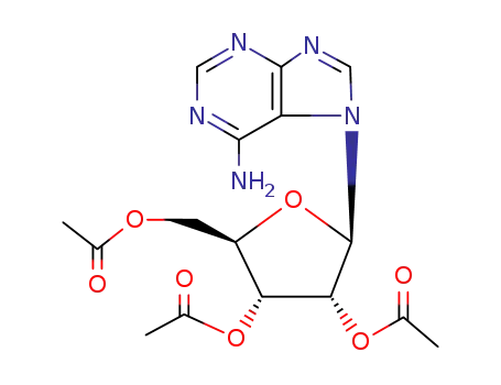 Molecular Structure of 906361-01-1 (7-(2,3,5-tri-O-acetyl-β-D-ribofuranosyl)adenine)