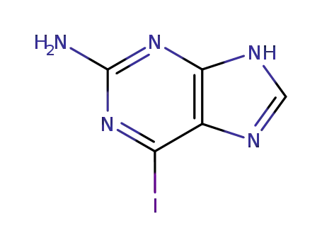 Molecular Structure of 19690-23-4 (2-Amino-6-iodopurine)