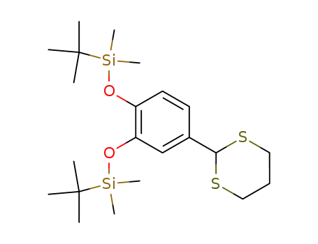 Molecular Structure of 159423-45-7 (2-<3,4-di-(t-butyldimethylsilyloxy)-phenyl>-1,3-propylenedithioacetal)