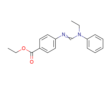 65816-20-8,Ethyl 4-[[(ethylphenylamino)methylene]amino]benzoate,Givsorb UV2;N-(p-Ethoxycarbonylphenyl)-N'-ethyl-N'-phenylformamidine;N'-(4-Ethoxycarbonylphenyl)-N-ethyl-N-phenylformamidine;