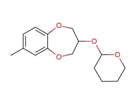 Molecular Structure of 944558-64-9 (3,4-dihydro-7-methyl-3-[(tetrahydro-2H-pyran-2-yl)oxy]-2H-1,5-benzodioxepine)