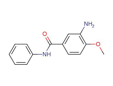 120-35-4,3-Amino-4-methoxybenzanilide,p-Anisanilide,3-amino- (6CI,8CI);1-Amino-2-methoxybenzene-5-carboxylic acid phenylamide;3-Amino-4-methoxy-N-phenylbenzamide;3-Amino-4-methoxy-N-phenylbenzoic acidamide;3-Amino-p-anisanilide;NSC 50647;