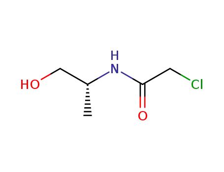 Molecular Structure of 1057322-63-0 (2-chloro-<i>N</i>-(2-hydroxy-1-methyl-ethyl)-acetamide)