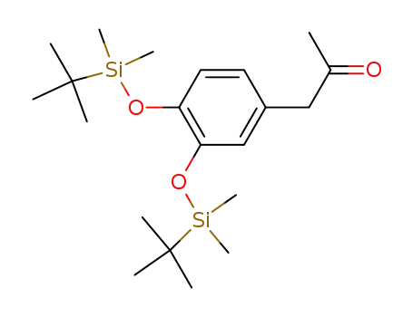 Molecular Structure of 159423-47-9 (1-<3,4-di-(t-butyldimethylsilyloxy)-phenyl>-2-propanone)