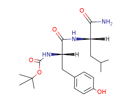 Molecular Structure of 126028-17-9 (L-Leucinamide, N-[(1,1-dimethylethoxy)carbonyl]-L-tyrosyl-)