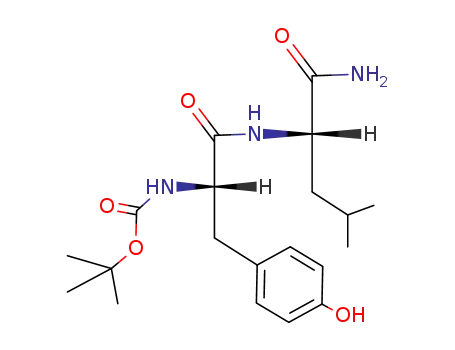 Molecular Structure of 126028-17-9 (L-Leucinamide, N-[(1,1-dimethylethoxy)carbonyl]-L-tyrosyl-)