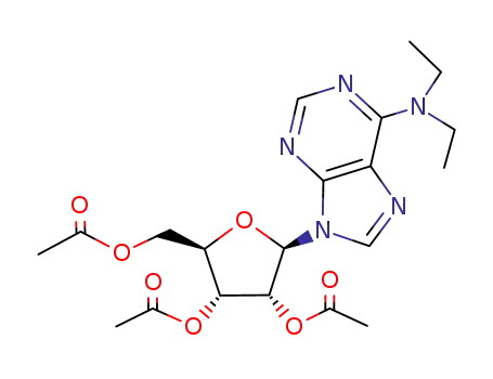 Molecular Structure of 71138-53-9 (2',3',5'-tri-O-acetyl-N<sup>6</sup>,N<sup>6</sup>-(diethyl)adenosine)