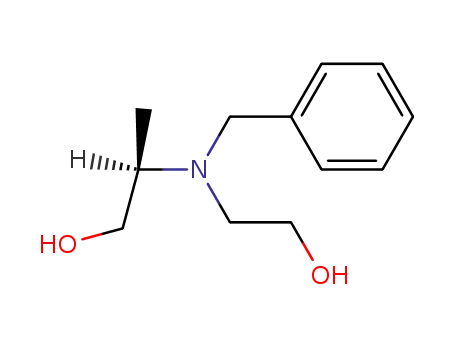 Molecular Structure of 74571-95-2 ((R)-2-[Benzyl-(2-hydroxy-ethyl)-amino]-propan-1-ol)