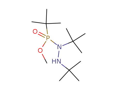 Molecular Structure of 79371-16-7 (P,1,2-Tri-tert-butylhydrazidophosphonsaeure-methylester)