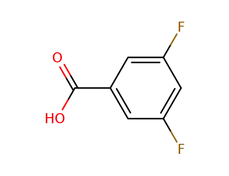 Molecular Structure of 455-40-3 (3,5-Difluorobenzoic acid)