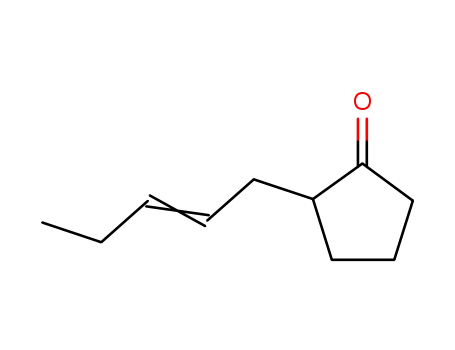 Molecular Structure of 51608-18-5 ((E)-2-(pent-2-enyl)cyclopentan-1-one)