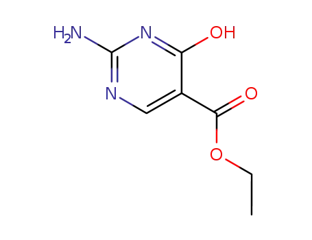 Molecular Structure of 15400-53-0 (2-AMINO-5-CARBOETHOXY-4-HYDROXYPYRIMIDINE)