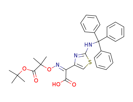 (Z)-2-(2-Tritylaminothiazol-4-yl)-2-(2-t-butoxycarbonylprop-2-oxyimino) acetic acid