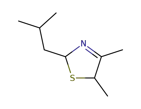 Molecular Structure of 65894-83-9 (4,5-Dimethyl-2-isobutyl-3-thiazoline)