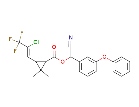 Cyclopropanecarboxylic acid,
3-[(1Z)-2-chloro-3,3,3-trifluoro-1-propenyl]-2,2-dimethyl-,
(R)-cyano(3-phenoxyphenyl)methyl ester, (1R,3R)-rel-