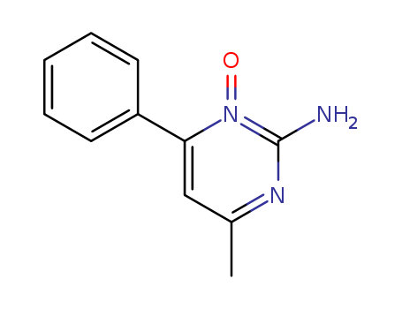 Molecular Structure of 106124-30-5 (2-Pyrimidinamine, 4-methyl-6-phenyl-, 1-oxide)