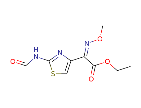 66340-98-5,Ethyl (Z)-2-formamido-alpha-(methoxyimino)thiazol-4-acetate,ethyl 2-(2-formamidothiazol-4-yl)-2-methoxyiminoacetate;4-((Z)-1-Carbethoxy-1-methoxyimino)methyl-2-formamidothiazole;