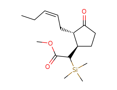 trans-2-(cis-2-pentenyl)-3-<(methoxycarbonyl)(trimethylsilyl)methyl>cyclopentane-1-one