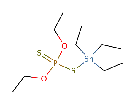 Molecular Structure of 2117-81-9 (3-Oxa-5-thia-4-phospha-6-stannaoctane, 4-ethoxy-6,6-diethyl-,
4-sulfide)