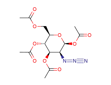 Molecular Structure of 635292-85-2 (1,3,4,6-tetra-O-acetyl-2-azido-2-deoxy-β-D-mannopyranose)