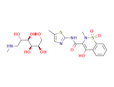 Molecular Structure of 244241-52-9 (N-methylglucamine salt of meloxicam)