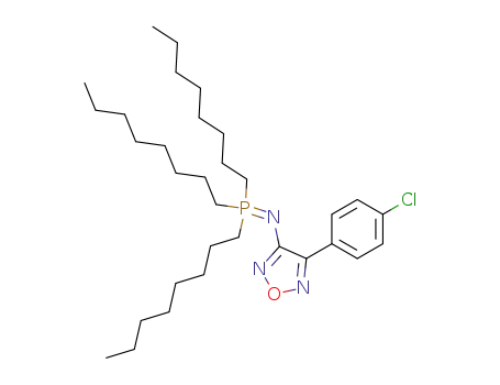 Molecular Structure of 106446-20-2 (3-(4-chlorophenyl)-4-trioctylphosphiniminofurazan)
