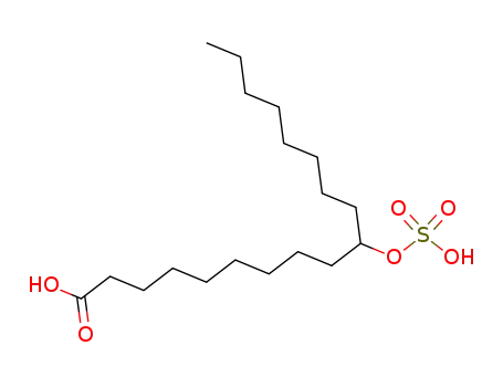Molecular Structure of 65151-74-8 (10-(sulphooxy)octadecanoic acid)