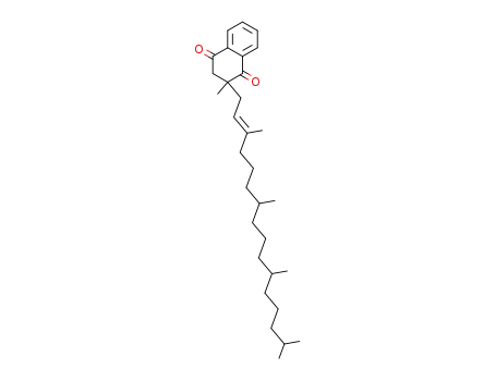 Molecular Structure of 74610-11-0 (2-Methyl-2-((E)-3,7,11,15-tetramethyl-hexadec-2-enyl)-2,3-dihydro-[1,4]naphthoquinone)