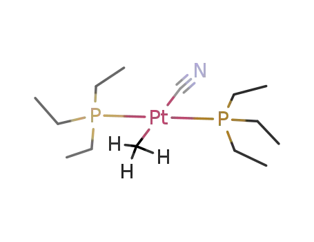Molecular Structure of 22289-45-8 (trans-{PtCH<sub>3</sub>(CN)(PEt<sub>3</sub>)2})