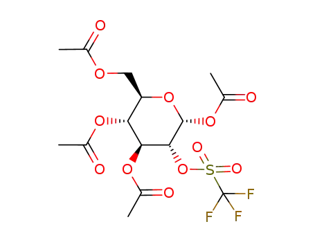 Molecular Structure of 113544-40-4 (1,3,4,6-tetra-O-acetyl-2-O-trifluoromethanesulfonyl-α-D-glucopyranose)