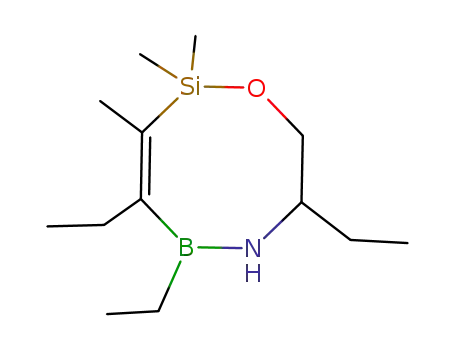Molecular Structure of 129363-48-0 (4,5,7-triethyl-2,2,3-trimethyl-1-oxa-6-aza-2-sila-5-bora-3-cyclooctene)